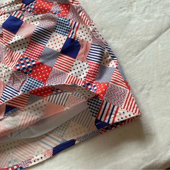 Kate Park Women's Patriotic Athletic Skort Skirt - Picture 8 of 12